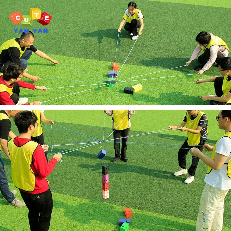 Teamwork Building Block Set Adult Team Building Activity Game for Team Outdoor Activities Game Corporate Office Ice Breaking Colleague Sport Day Track Field for People