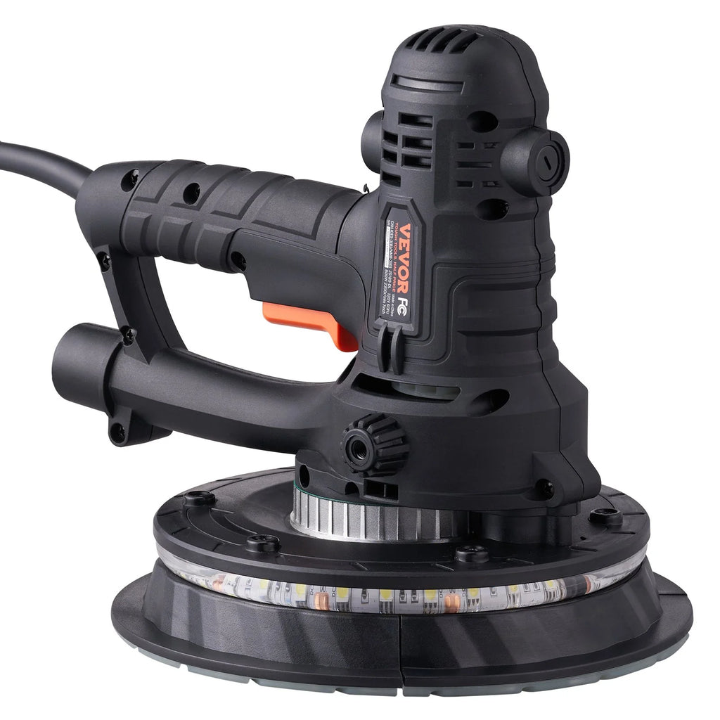 VEVOR Drywall Sander 800W Brush Motor 1200-2300RPM Variable Speed & Auto Vacuum