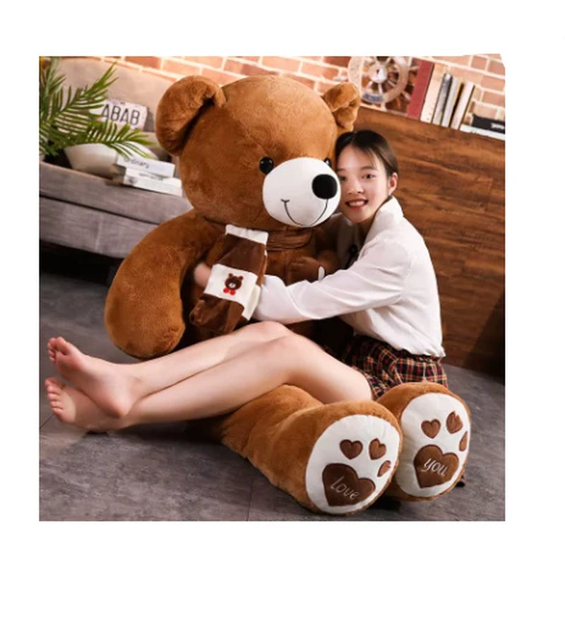 High Quality Teddy Bear Plush Toy with Scarf – Soft Stuffed Animal Doll Pillow, 4 Colors Cute Bear Gift for Kids, Babies & Loved Ones