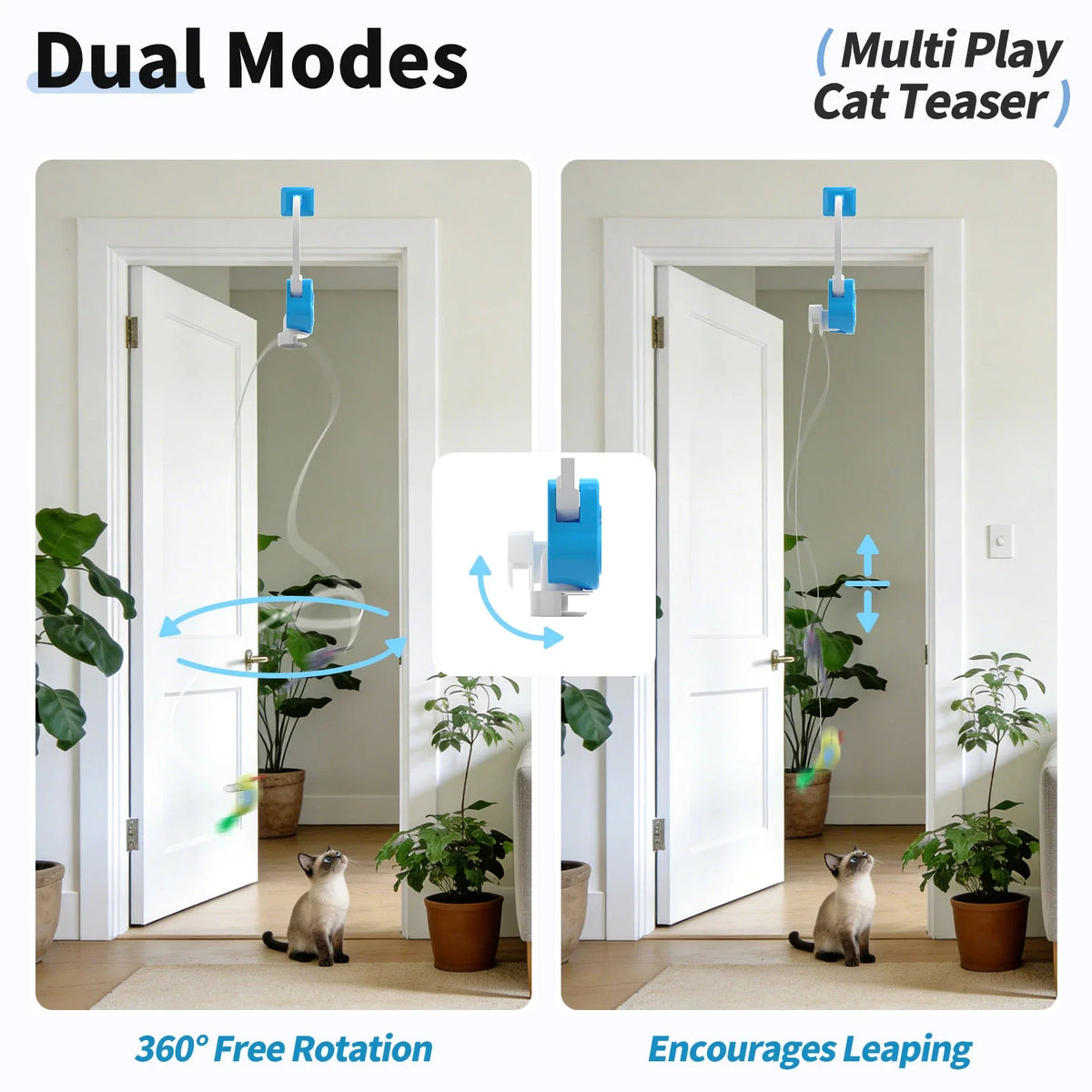 Interactive Cat Toys for Indoor Cats Automatic Electric Flying Bird Feather Mouse Toy ，Hanging Electric Kitty Toys ﻿