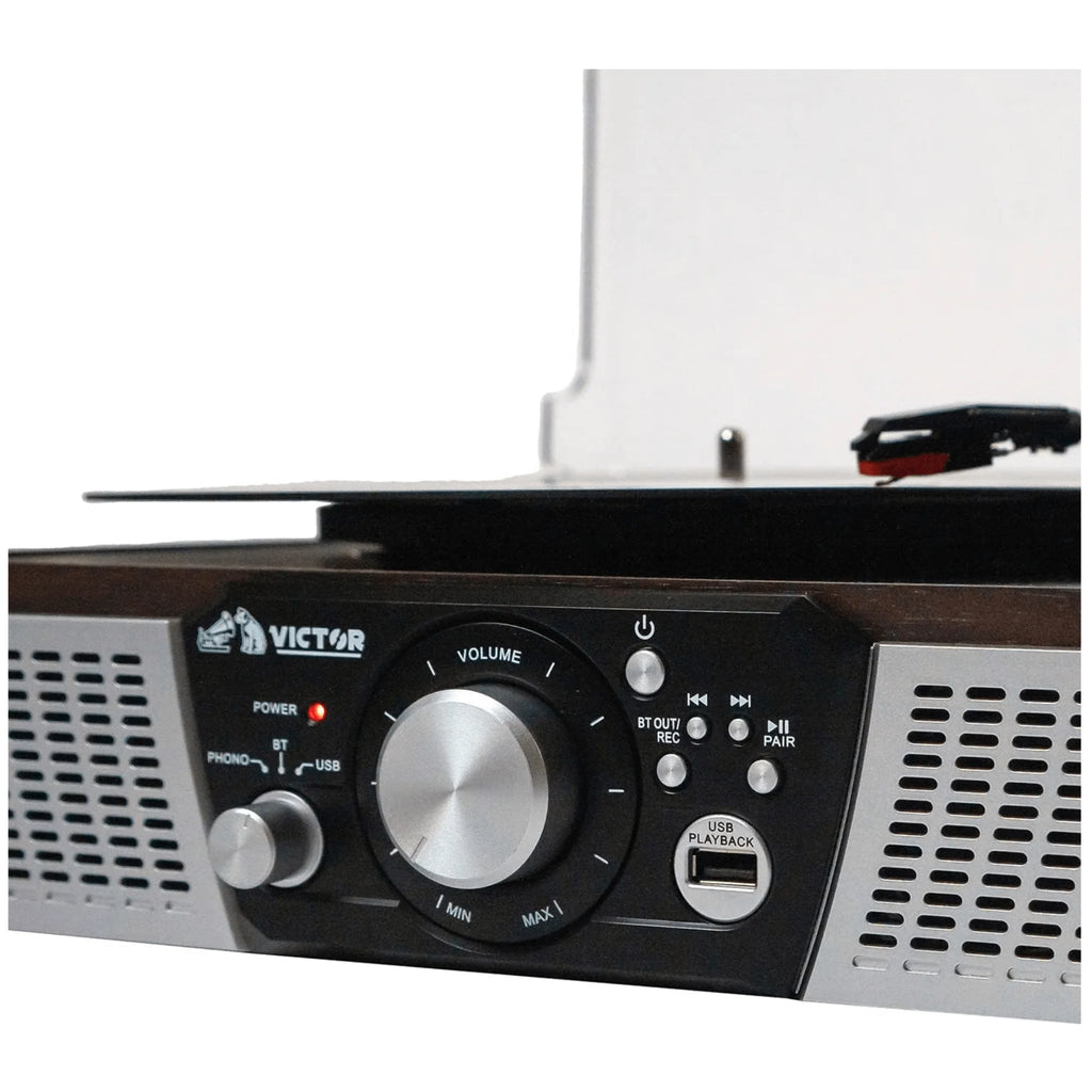 Victor Lakeshore 5-In-1 Hybrid BT Turntable System Espresso - Refurbished