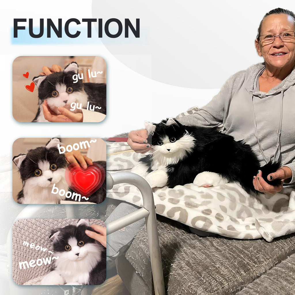 Percy Essential – Lifelike Interactive Robot Cat Companion for Seniors