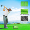 Golf Hitting Mat | Golf Training Mat for Swing Path Feedback/Detection Batting | Extra Replaceable Golf Practice Mat 16"X12" | Advanced Guides and Rubber Backing for Home/Indoor/Outdoor