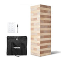 Tumbling Timber Toy, 60 Blocks Giant Tumble Tower Blocks Game, Pine Wood Tumbling Tower Game with Carry Bag and Scoreboard, Wooden Stacking Game, Tumble Tower Family Games for Indoor/Outdoor