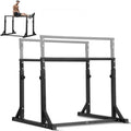 Dip Bar, 800 Lbs Capacity, Heave Duty Dip Stand Station with Adjustable Height, Fitness Workout Dip Bar Station Stabilizer Parallette Push up Stand, Parallel Bars for Strength Training Home Gym