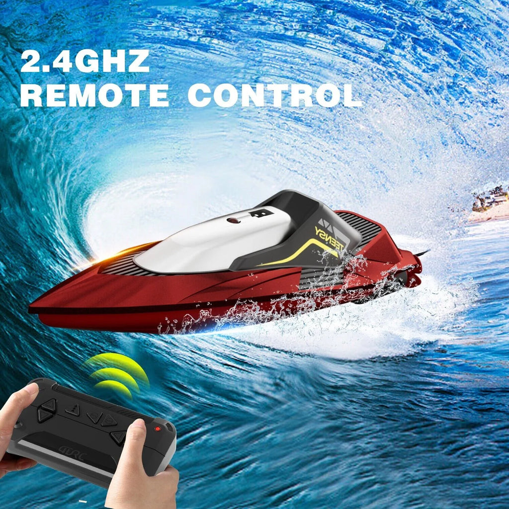 4DRC S5 Fast RC Boat for Pools and Lakes, 2.4 Ghz 20- MPH Racing Boats for Kids