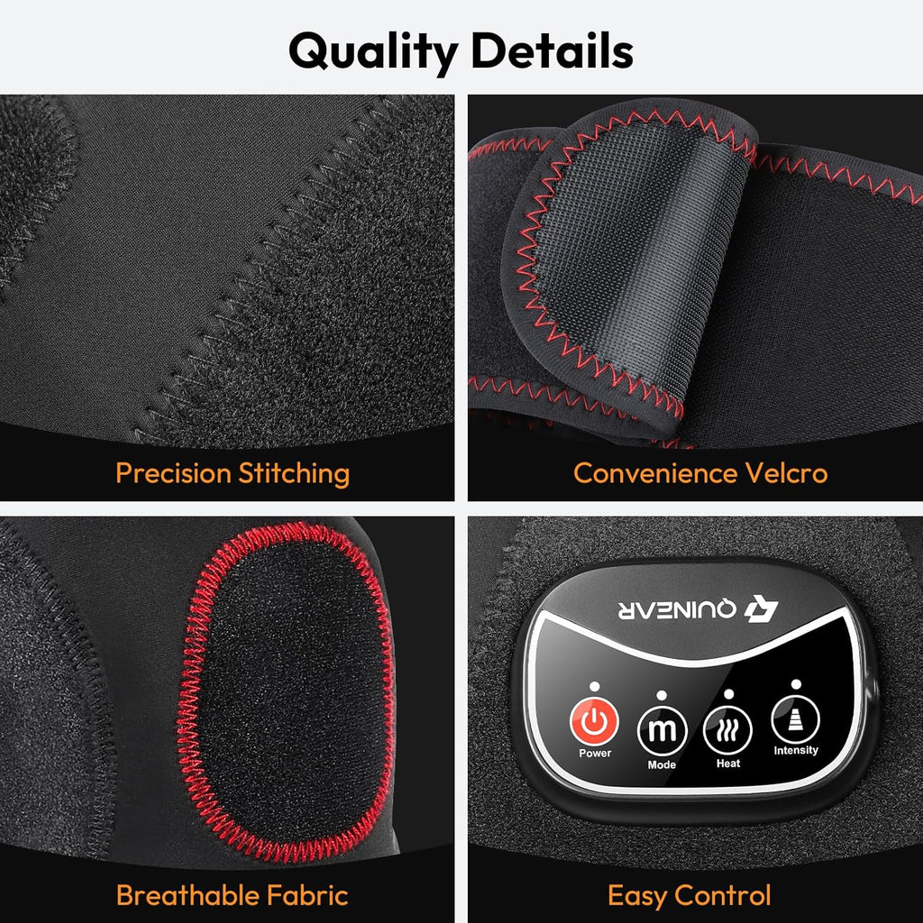 Knee Massager for Pain Relief,Air Compression Heating Pad for Knee,Heated Knee Warmers Wrap, 3 Modes & 3 Intensities
