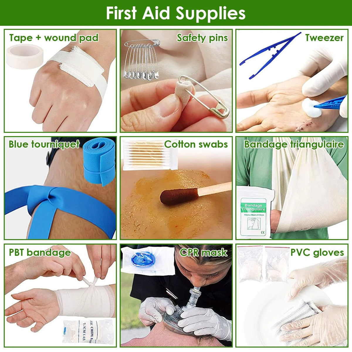 47Pcs Emergency Survival Kit Survival EDC Gear Equipment Tool First Aid Supplies Kit Tools with Pouch for Hiking Hunting Disaster Camping Adventure