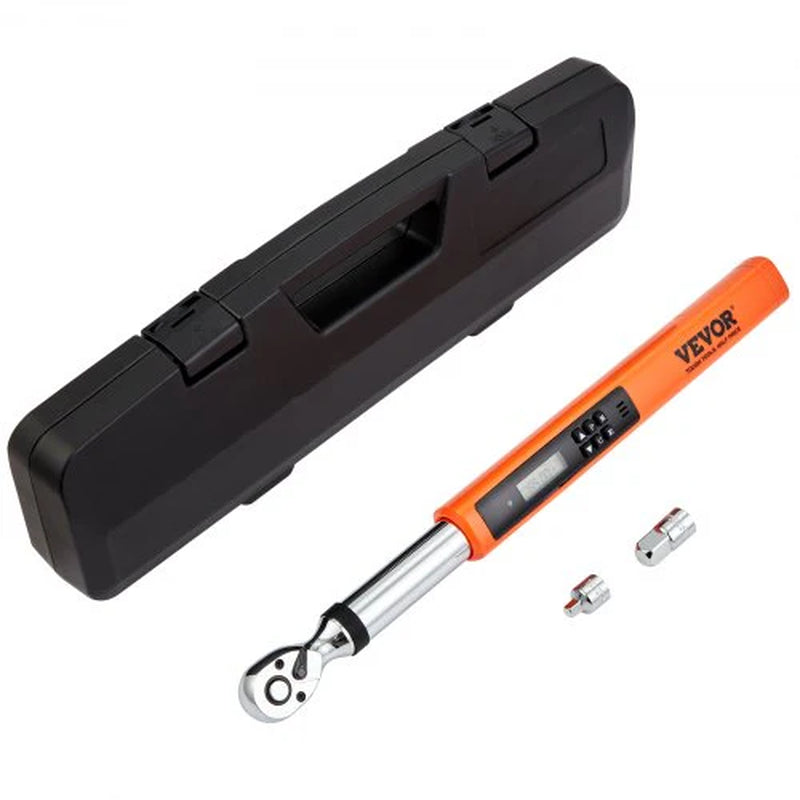 Digital Torque Wrench, 3.7-37Ft.Lb/5-50N.M 3/8' Drive Electronic Torque Wrench, Torque Wrench Kit Torque Range Accurate to ¡À2%, 3-Mode Adjustable Torque Wrench Set with LED Buzzer Calibration