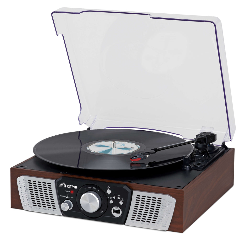 Victor Lakeshore 5-In-1 Hybrid BT Turntable System Espresso - Refurbished