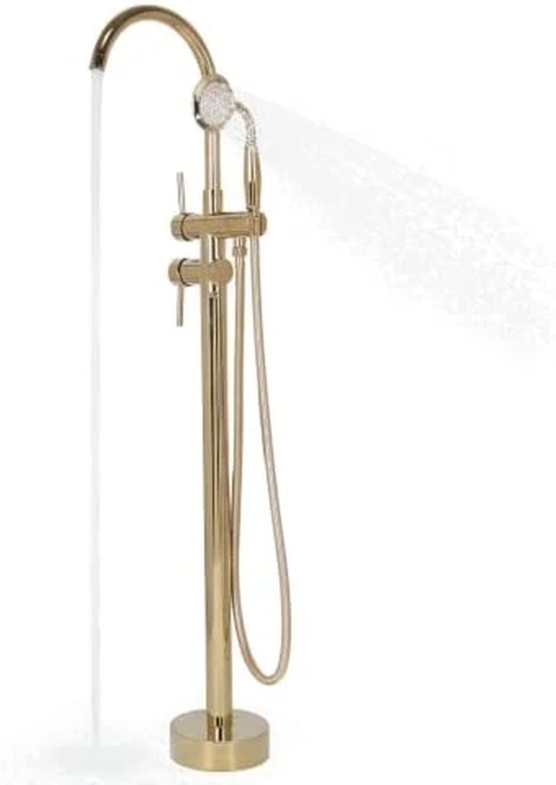 Generic High Flow Freestanding Tub Filler with Hand Sprayer