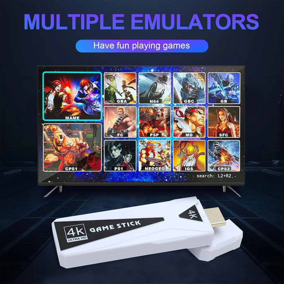 U10 Game Console with 10000 Games, 4K HDMI, Wireless Controllers