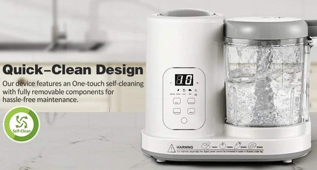 4-In-1 Auto-Clean, Bpa-Free, for 4-12 Months Baby Food Maker Steamer Blender