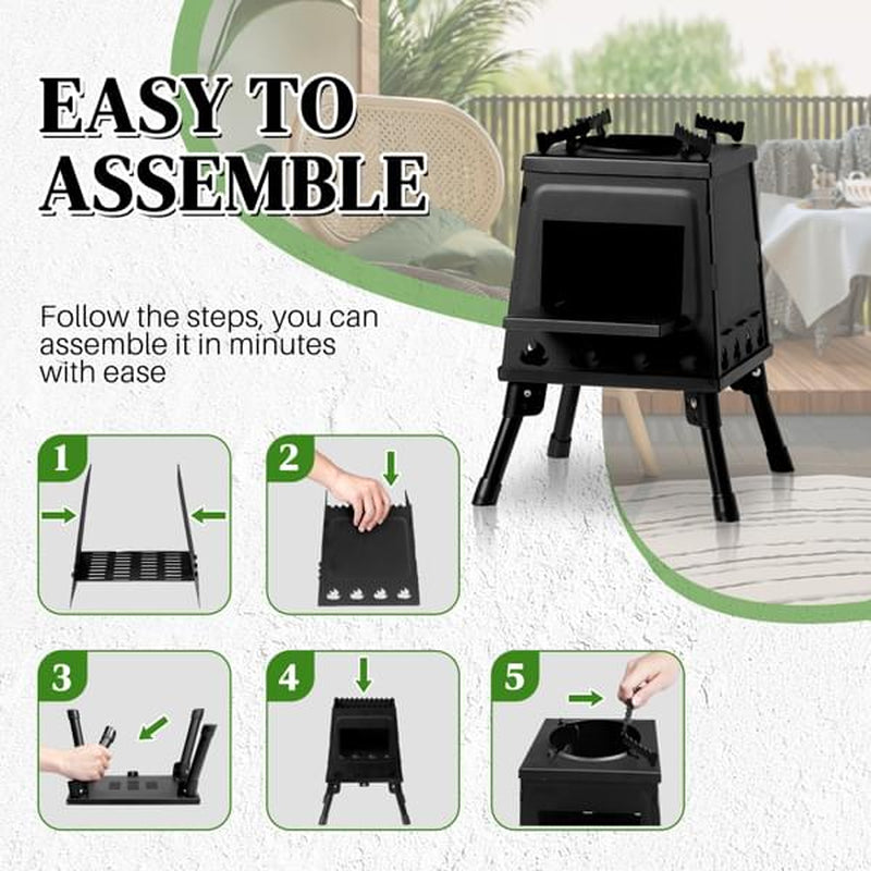 36X36X46.5Cm Wood Camping Stove