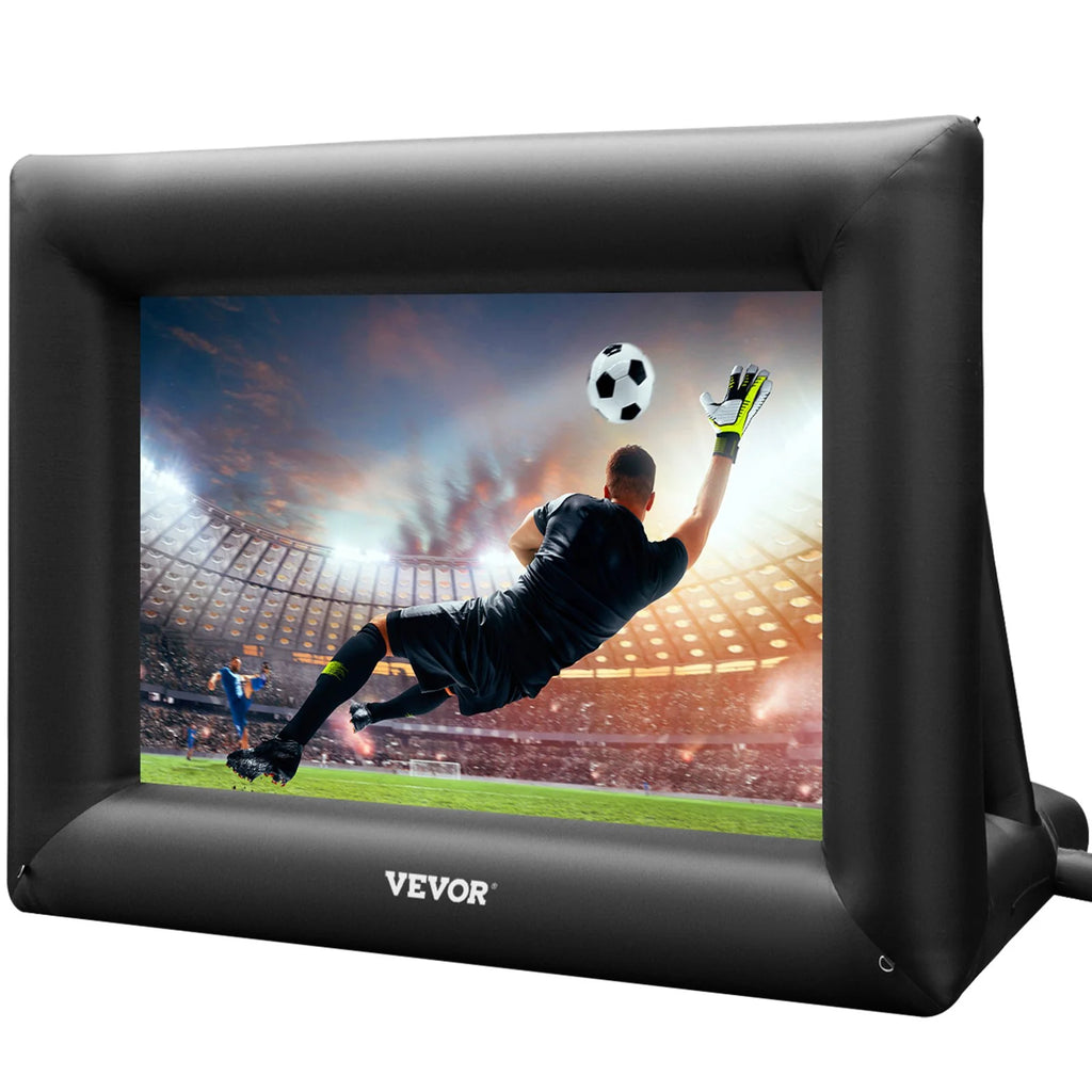 VEVOR Inflatable Movie Screen 24Ft£¨288Inch£© Inflatable Projector Screen for outside with 360W Air Blower Inflatable Screen Oxford Fabric Material Blow up Screen for Outdoor Movie Supports Front/Rear Projection