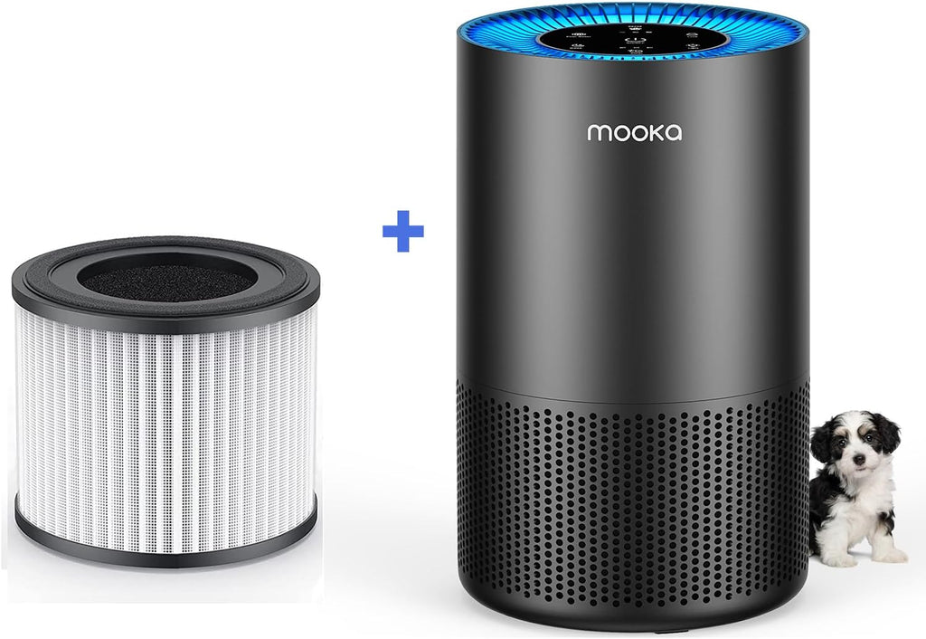Air Purifier and Filter Combo, Air Purifiers for Home Large Rooms up to 1300Ft²,  H13 True HEPA Air Purifier for Bedroom Pets with Fragrance Sponge, Timer, Air Filter Cleaner