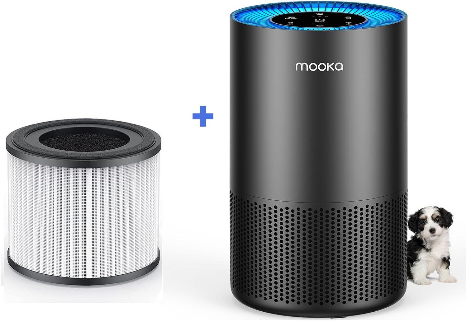 Air Purifier and Filter Combo, Air Purifiers for Home Large Rooms up to 1300Ft²,  H13 True HEPA Air Purifier for Bedroom Pets with Fragrance Sponge, Timer, Air Filter Cleaner