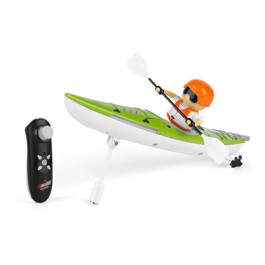 RC Kayak Boat for Kids,2.4 Ghz Remote Control Shark Boat Toys W/LED Light for Pools,Lake,Bathtub Never Capsize Summer Outdoor Water Toys Gift for Boys Girls