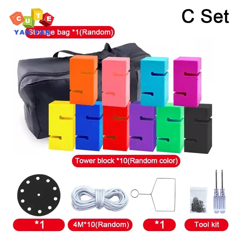 Teamwork Building Block Set Adult Team Building Activity Game for Team Outdoor Activities Game Corporate Office Ice Breaking Colleague Sport Day Track Field for People