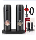 Rechargeable Electric Salt and Pepper Grinder Set with Charging Base Stainless Steel Automatic Salt Pepper Grinder Spice Mill