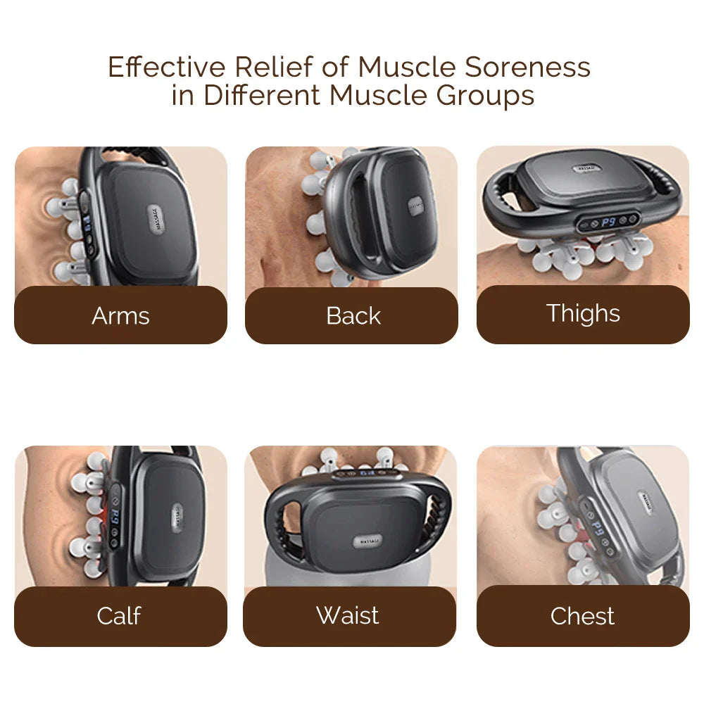 16-Head Fascia Gun High-Frequency Vibration Body Massage Gun Back and Waist Massager Neck Shoulder Massager Muscle Masajeador