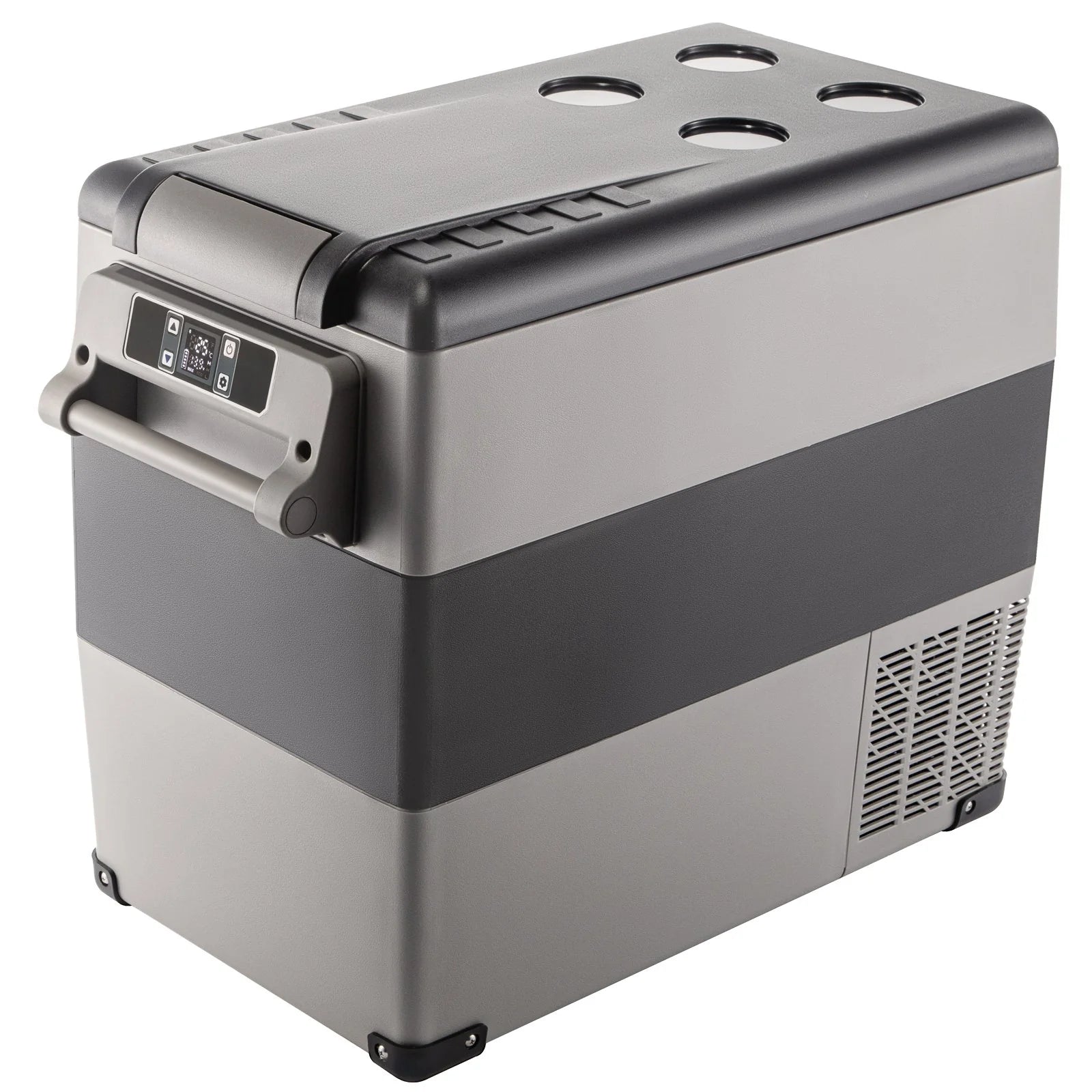 VEVOR 12 Volt Refrigerator, 58 Quart Car Refrigerator, Dual Zone Portable Refrigerator,Rv Refrigerator with 12/24V DC and 110-240V AC, Freezer Fridge Cooler, for Car, RV, Camping and Home Use
