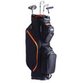 Golf Cart Bag with 14 Way Organizer Divider Top, 36¡± 13 Pockets Premium Cart Bag, Durable Golf Bags with Handles & Dust Cover & Detachable Straps for Men & Women, Black & Orange