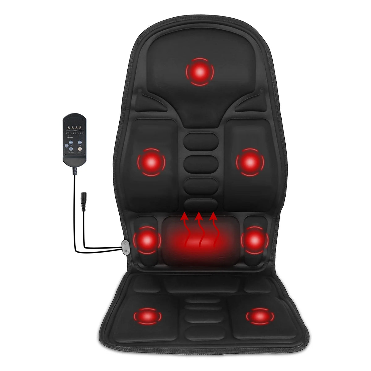 1Pc Back Massager Cushion Electric Massage Car Seat Cushion Chair Pad with Heating Function 8 Vibration Modes 3 Intensity Levels Fedex Shipping