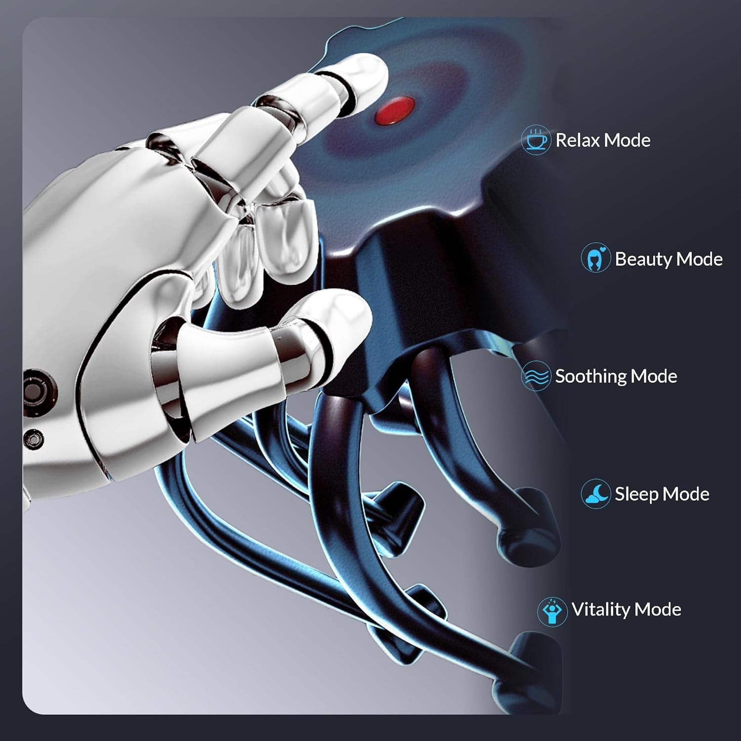 Electric Scalp Massager, 360° Octopus Head Massager Automatic 5 Modes Scalp Stress Relax Device