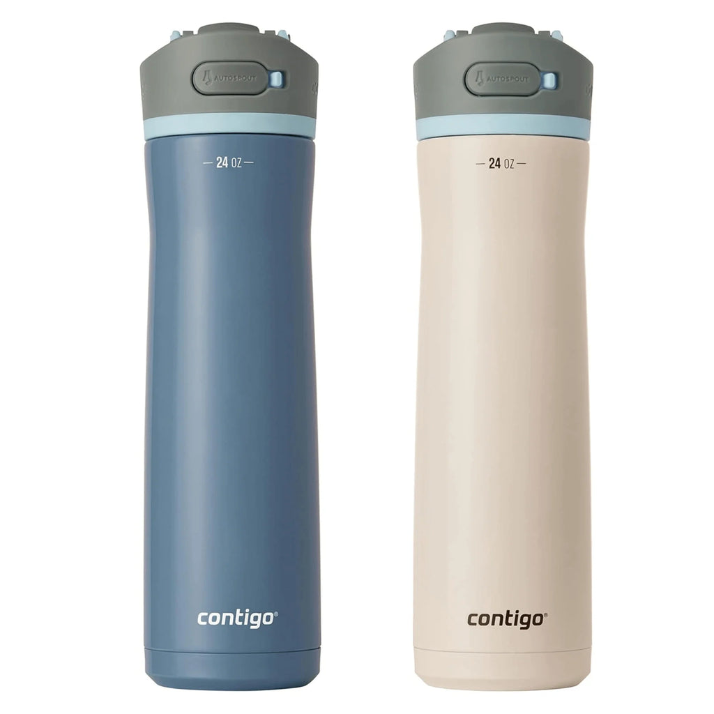 Contigo Wells Chill Stainless Steel 24Oz Water Bottle with Autospout Straw Lid and Filter