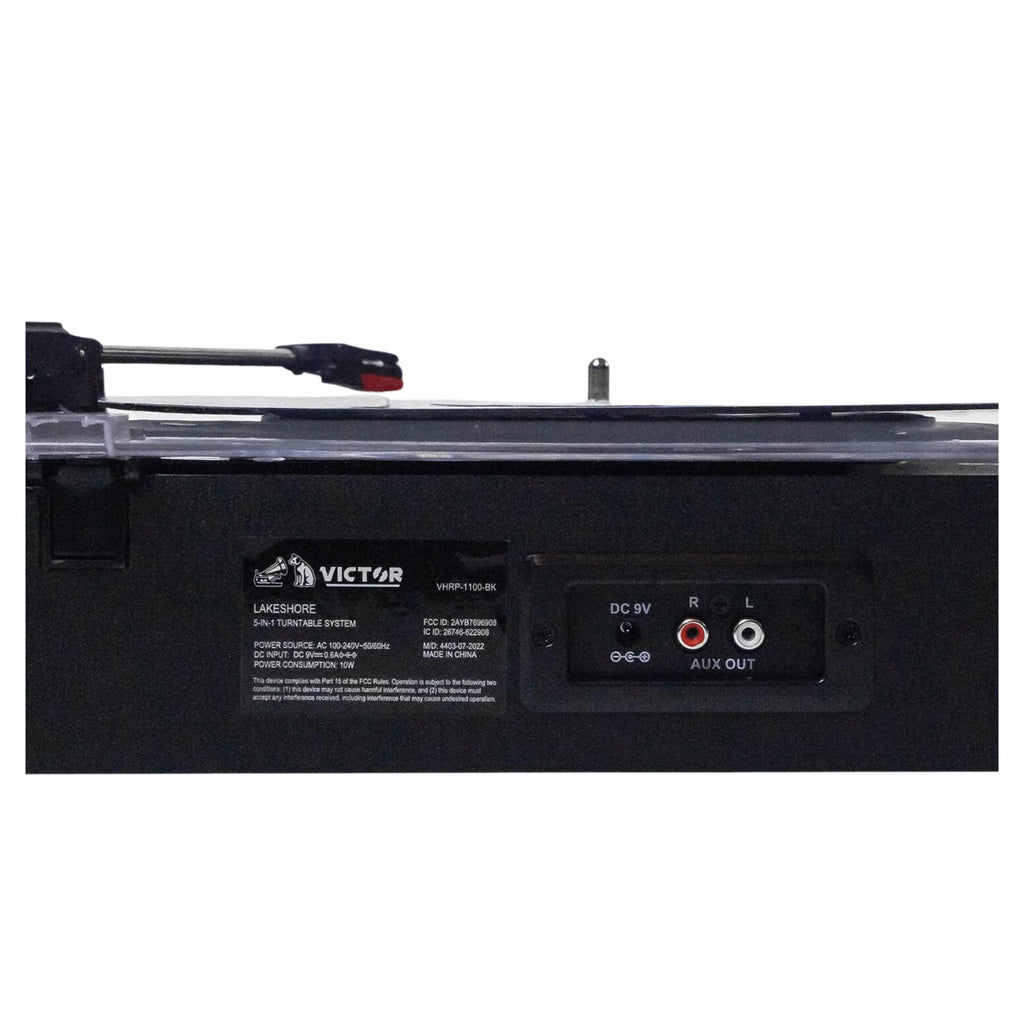 Victor Lakeshore 5-In-1 Hybrid BT Turntable System Black - Refurbished