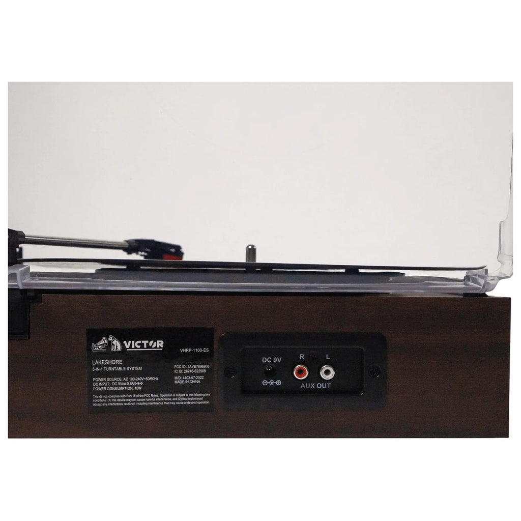 Victor Lakeshore 5-In-1 Hybrid BT Turntable System Espresso - Refurbished