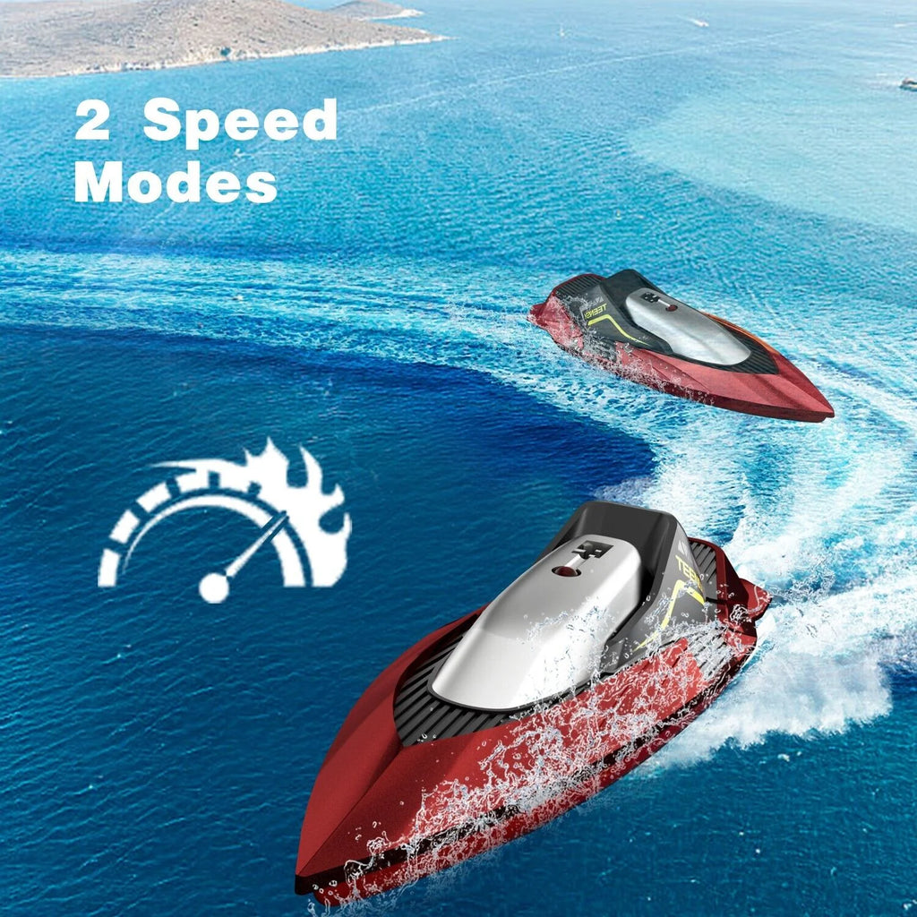 4DRC S5 Fast RC Boat for Pools and Lakes, 2.4 Ghz 20- MPH Racing Boats for Kids