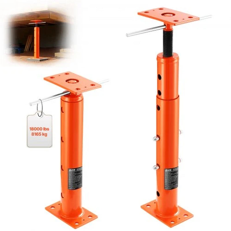 House Floor Jack, 19-36 Height Range, 18000 Lbs Max Load Capacity, Adjustable Support Beam Basement Jack Post Pole for Leveling, Lift Support Steel Telescoping Jack Post for Temporary Support