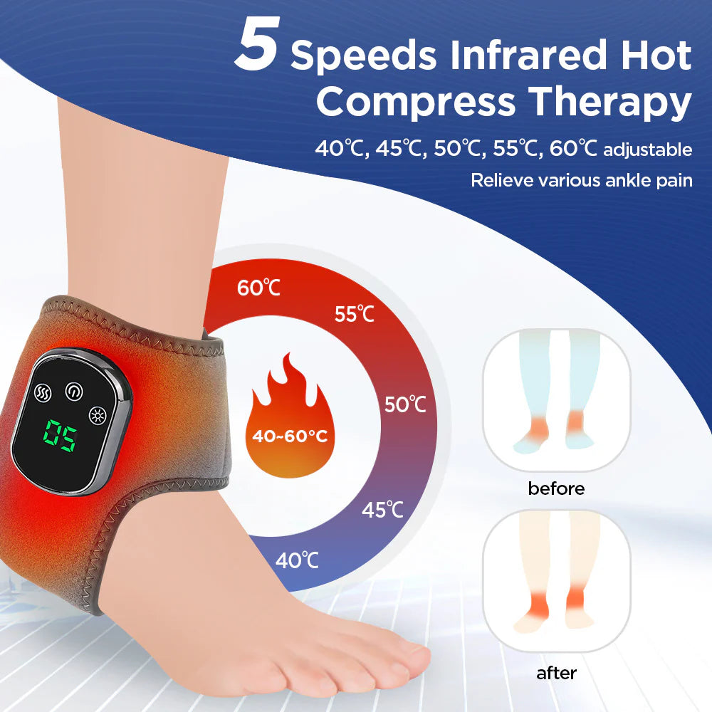 Cross-Border New USB Electric Ankle Protection Hot Compress Massager Rechargeable Ankle Joint Care Foot Massager