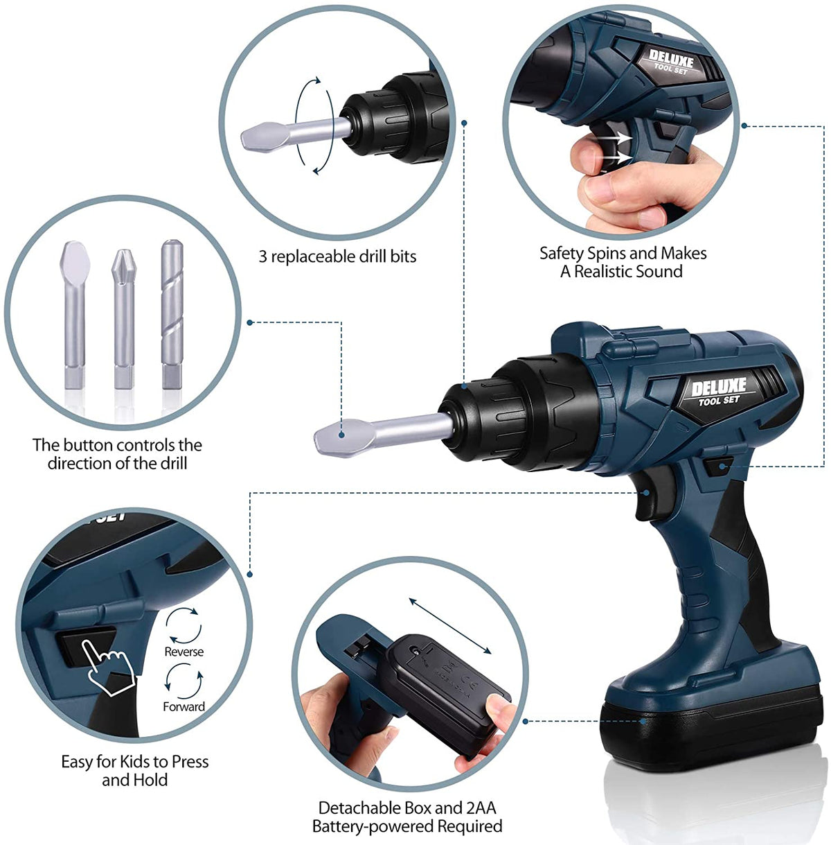 Junior Builder Adventure Workshop with Electric Drill and 43 Piece Tool Set