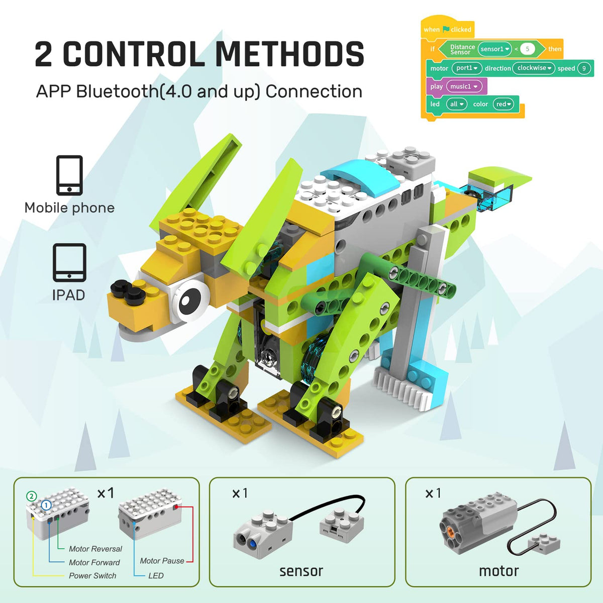 Coding Robot Master: 200+ Fun Educational Bots in 1 App-Controlled Kit with 47 Video Lessons