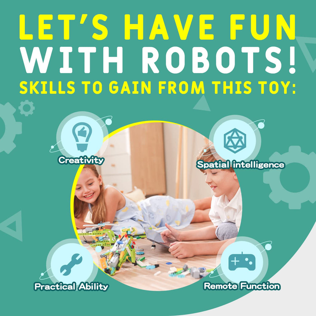 Coding Robot Master: 200+ Fun Educational Bots in 1 App-Controlled Kit with 47 Video Lessons