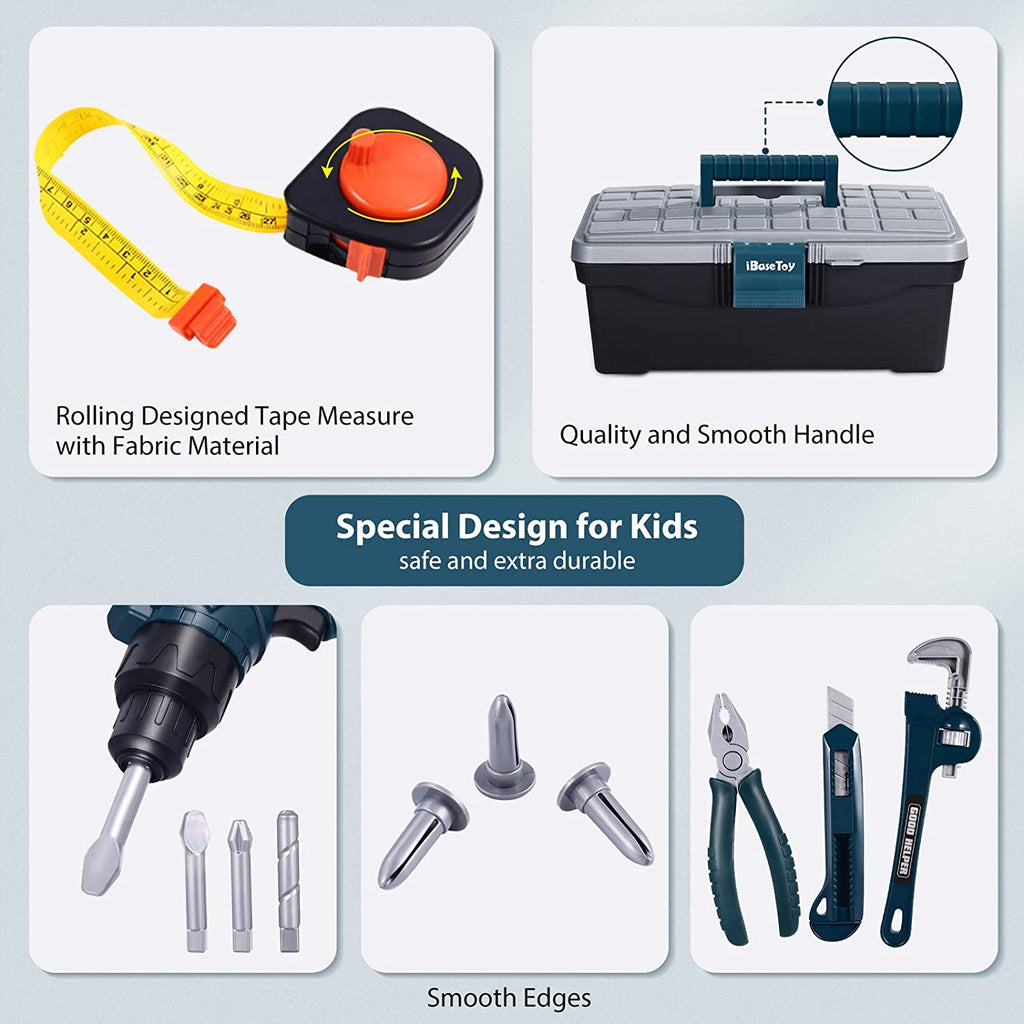 Junior Builder Adventure Workshop with Electric Drill and 43 Piece Tool Set