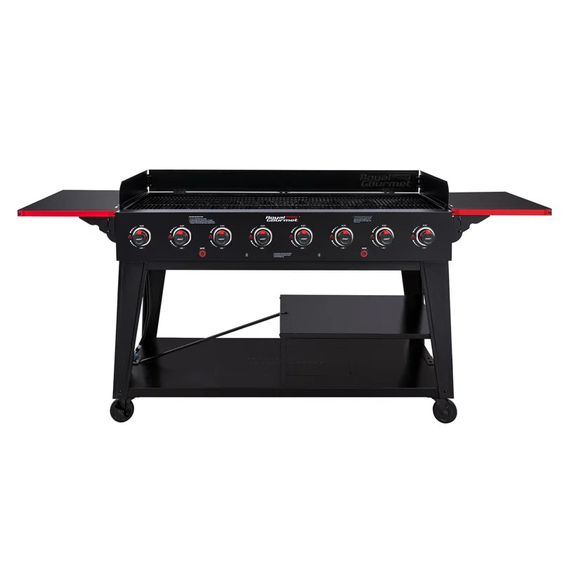 8 - Burner Liquid Propane Gas Grill and Side Tables
