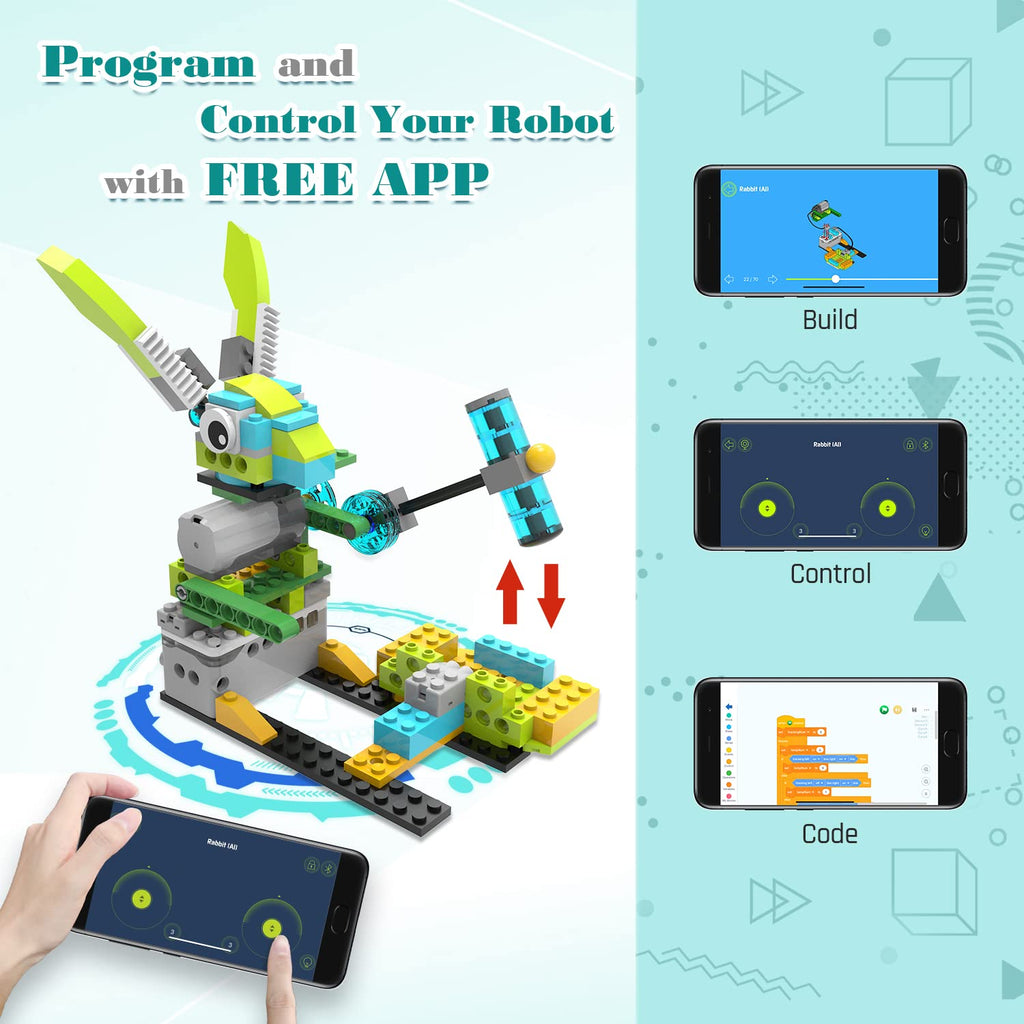 Coding Robot Master: 200+ Fun Educational Bots in 1 App-Controlled Kit with 47 Video Lessons
