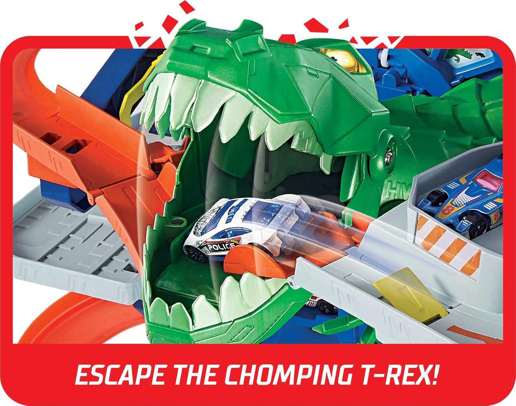 T-Rex Ultimate Hot Wheels Car Garage Over 3 Feet Tall!