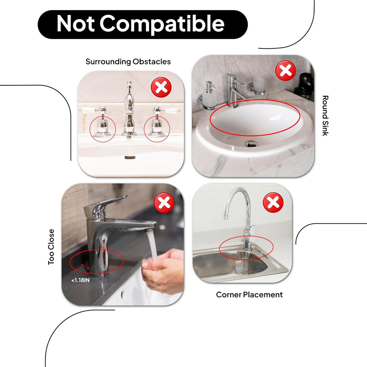Faucet Mat for Kitchen Sink, Silicone Sink Splash Guard, Fast Drying Faucet Drip Catcher Tray, Water Splash Guard & Countertop Protector, Sink Drying Mat for Kitchen & Bathroom