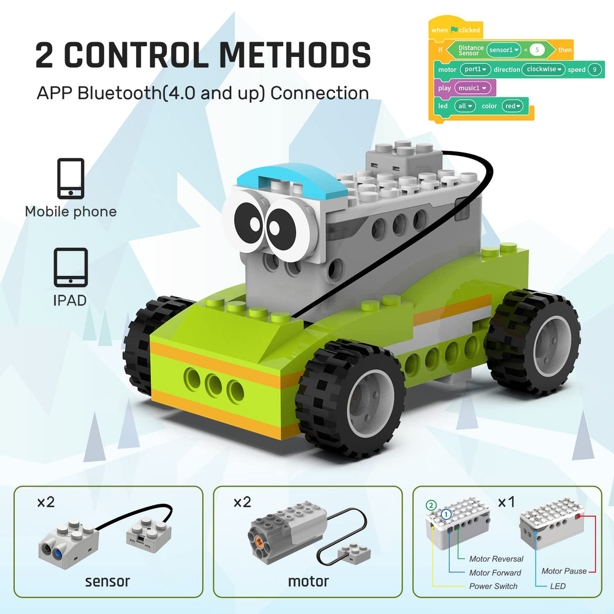 Coding Robot Master: 200+ Fun Educational Bots in 1 App-Controlled Kit with 47 Video Lessons