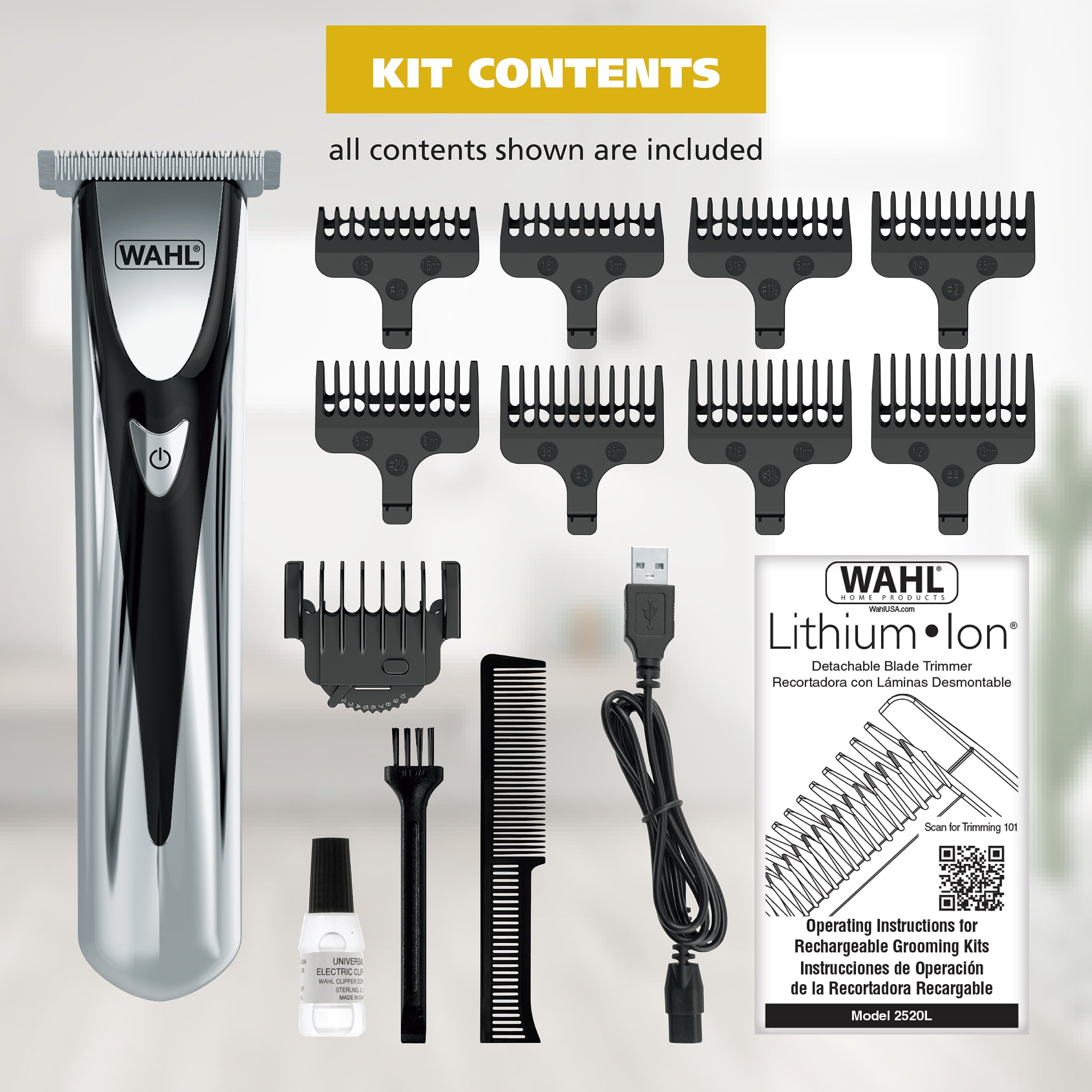 Premiere Series Lithium Trimmer with USB Charging for Men, 3023695
