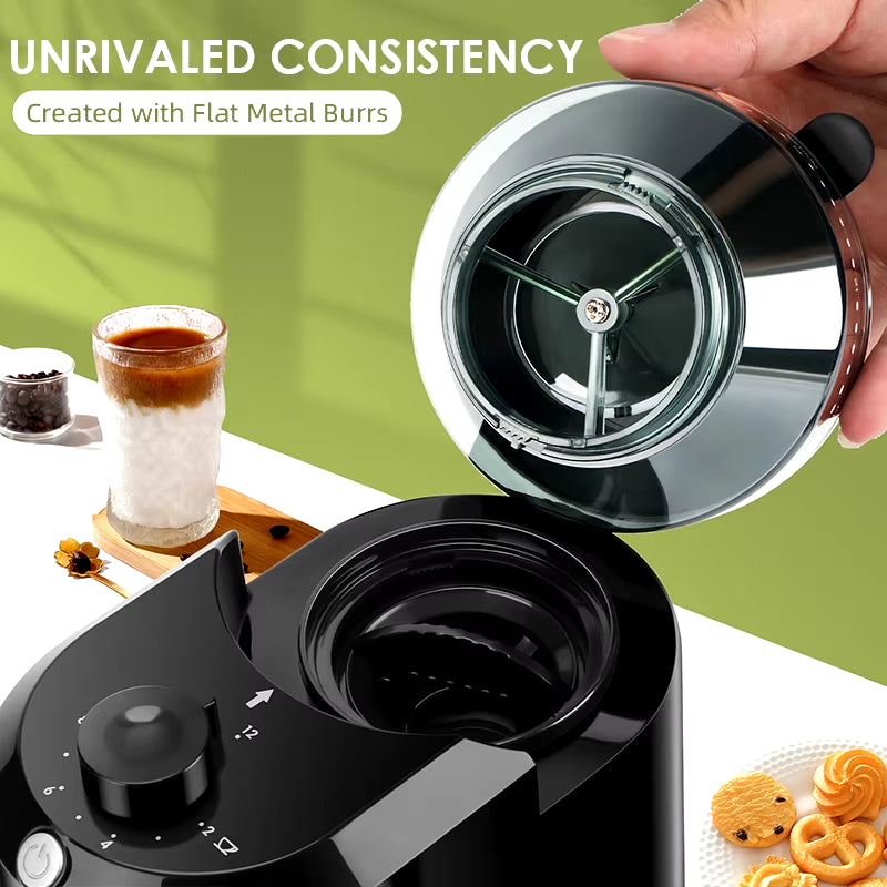 Wancle Electric Burr Coffee Grinder Adjustable Burr Mill Conical Coffee Bean Grinding with 28 Precise Grind Setting 220V/120V