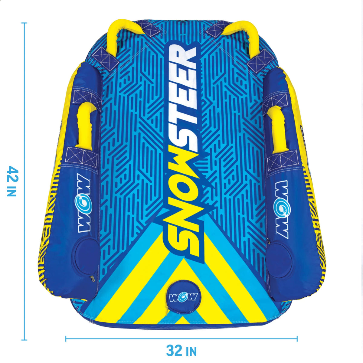WOW Watersports Snowsteer Snow Sled with Lying Position for Easy Sledding