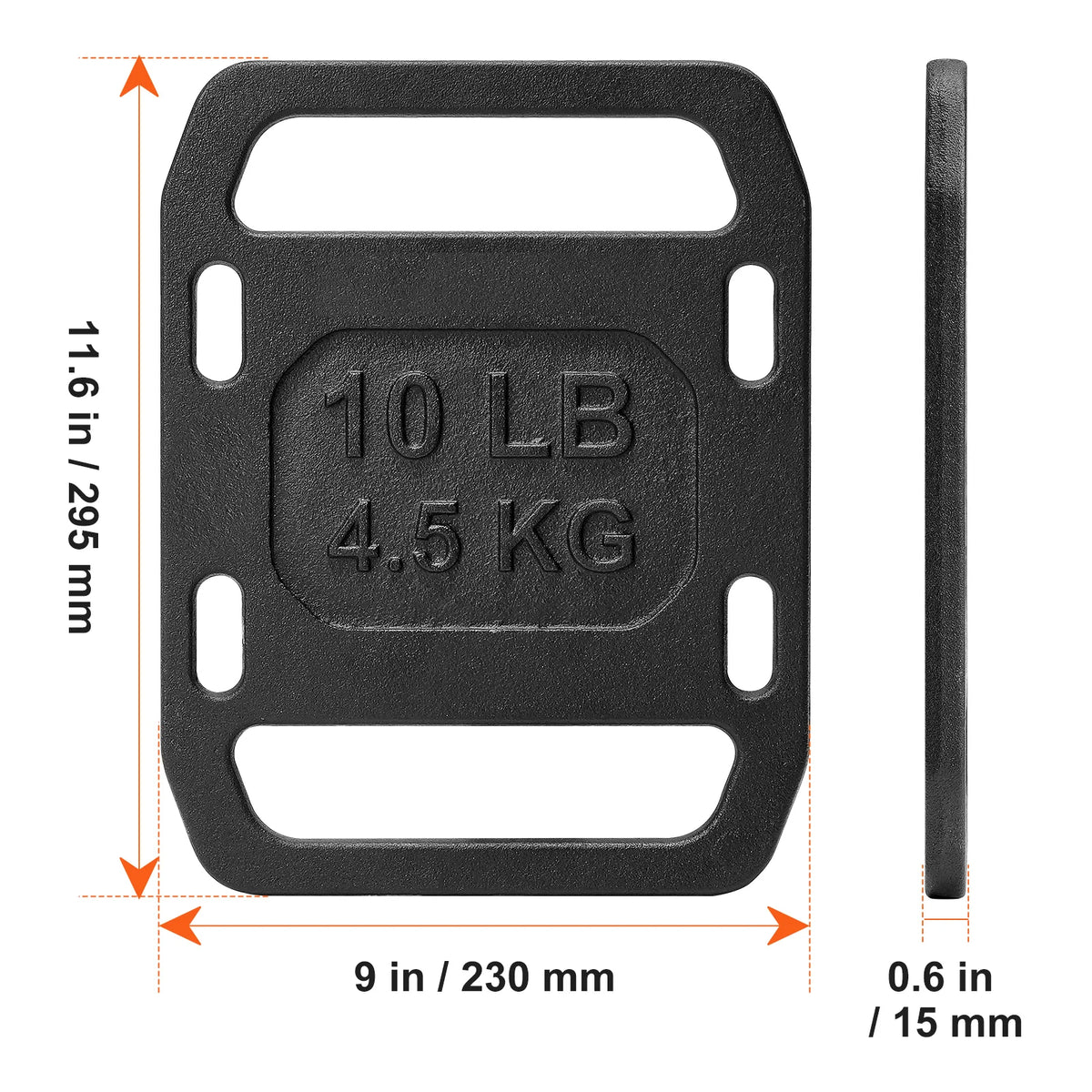 Cast Iron Ruck Weights, 10LB Pair Ruck Plate, Weighted Weights for Rucking, Adjustable Ruck Plate with Straps, for Rucking, Swings, Squat, Strength Training, Weightlifting, Fitness Workout