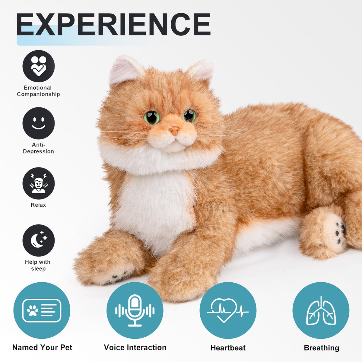 Percy Essential – Lifelike Interactive Robot Cat Companion for Seniors