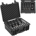 Hard Pistol Cases with Pre-Cut Lining, Waterproof & Dustproof Hard Gun Case for 5 Pistol, 18.9¡Á16.3¡Á8.5 in Lockable Pistol Case, Black